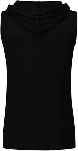 Vista 6 de Ymosrh Camiseta sin mangas con capucha para hombre, camiseta sin mangas para culturismo, gimnasio, tallas S-3XL