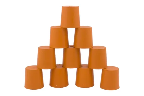 Vista 5 de EISCO Paquete de 10 tapones de goma maciza – Tamaño: 0.827 in inferior, 0.945 in superior, 1.102 in de longitud, naranja calidad superior