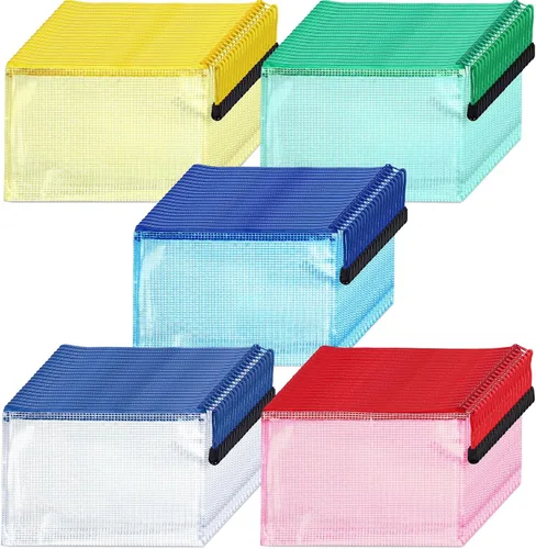 Vista 11 de Handepo 100 bolsas de malla para lápices, azul, A6