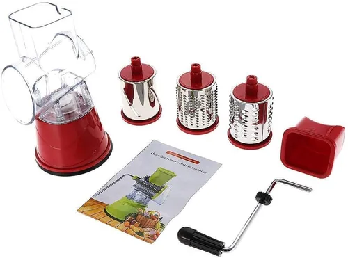 Vista 9 de Rallador manual de verduras con 3 cuchillas giratorias de acero inoxidable