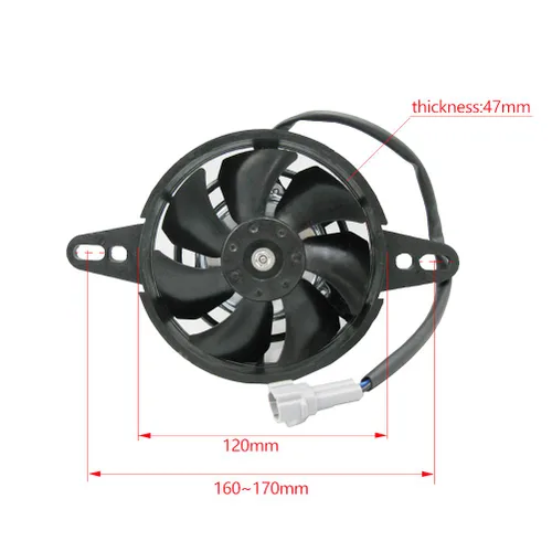Vista 8 de OTOM - Ventilador de refrigeración universal para motocicleta, enfriador de aceite, enfriador de agua, ventilador eléctrico de 4 pulgadas y 5