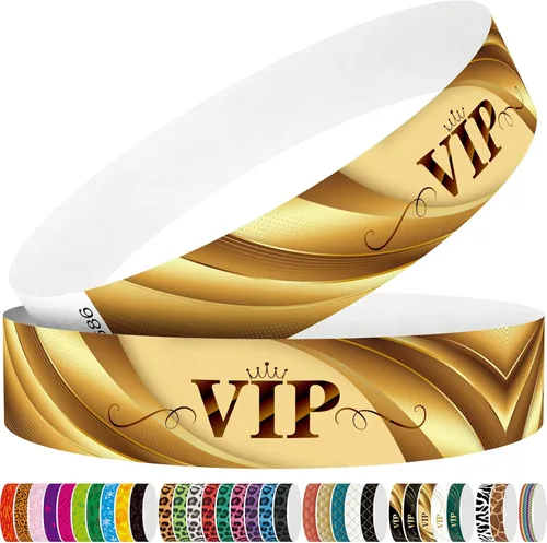 Vista 19 de Tyvek - Pulseras para eventos, diseño creativo de color, pulseras de papel de 3/4 pulgadas, paquete de 250 unidades para fiestas, agrupaciones, Negro