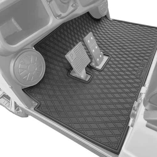 Vista 4 de Alfombrilla de goma compatible con modelos Evolution Classic Plus/Pro, Forester, Turfman (17-22) de carrito de golf Protección de revestimiento
