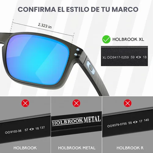 Vista 2 de 4 Pairs Polarized Replacement Lenses for Oakley Holbrook/Holbrook XL Sunglasses, Anti-Scratch and Impact Resistant