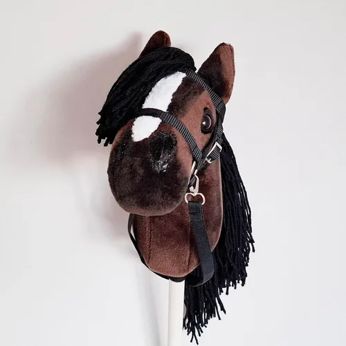 Vista 6 de Caballo de juguete para niños A4 Castaño Caballo de juguete con palo