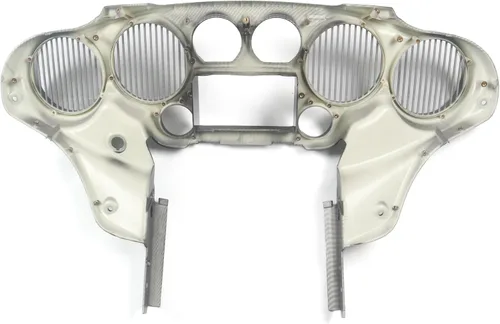 Vista 2 de Carenado interior con efecto de carbono con 4 cápsulas de altavoz de 6.5 pulgadas, carenado de murciélago doble DIN para Harley Touring 2014-2023