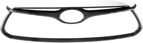Vista 4 de Karmoxs Vestidura frontal para parachoques y parrilla para Toyota Highlander 2020 2021 2022 2023 2024 2025 Parrilla de malla negra brillante