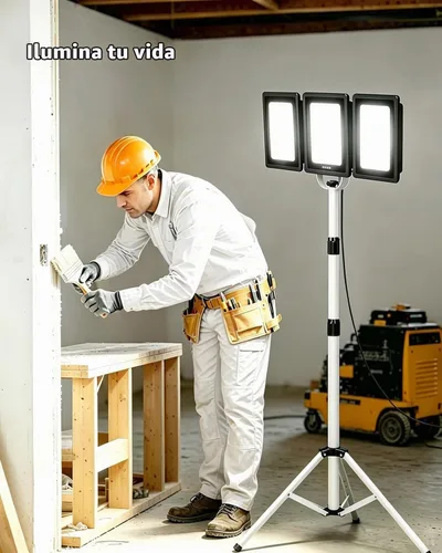 Vista 8 de UFOND 21000LM LED Work Light with Stand, Foldable Worklight 3 Brightness