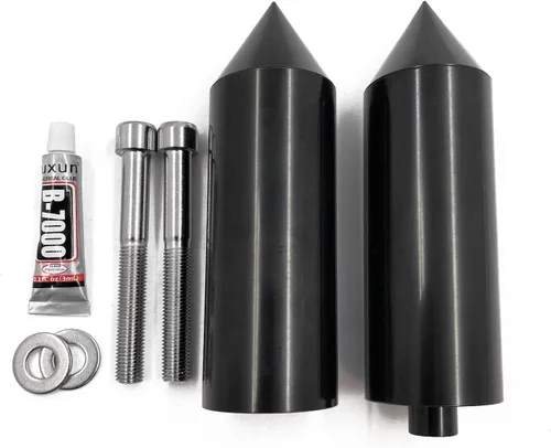 Vista 17 de Protector de deslizamiento de marco con puntas, protector contra caídas, aluminio negro para Yzf 600R Thundercat 96-07 [N/P: MT290-012]