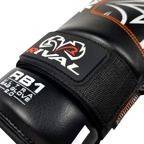 Vista 2 de RIVAL Boxing RB1 2.0 Ultra Bag Gloves - Guantes con cierre de gancho y bucle, microfibra súper resistente, espuma de alta densidad, palma de malla
