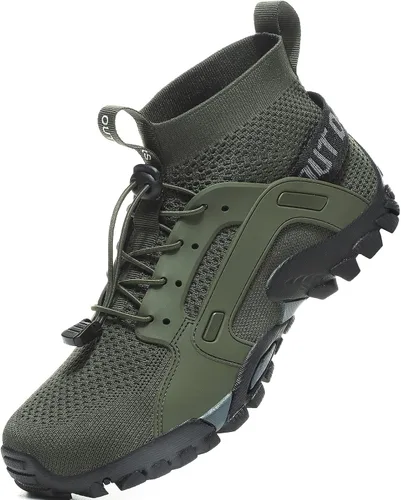 Vista 5 de Botas de senderismo impermeables para hombre, zapatos de senderismo de aventura transpirables para montañismo al aire libre, juego de pesca, zapatos
