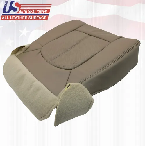 Vista 4 de 2011-2016 para Ford F250 Lariat Driver Bottom Seat Cover Perforated Leather Tan