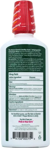 Vista 2 de Enjuague bucal antigingivitis de encías saludables para dentista natural en torsión de menta - para cuando veas rosa en tu fregadero