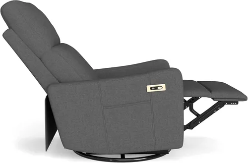 Vista 9 de Power Swivel Recliner Chair, Nursery Rocking Chairs, Gray Dark Gray