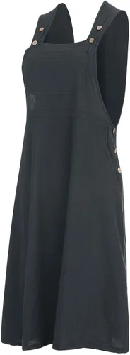 Vista 2 de BFONE - Vestido de pana para mujer con bolsillos en la rodilla con tirantes