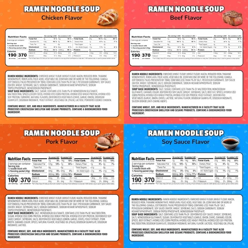 Vista 8 de Maruchan Variedad de fideos ramen, 7 sabores, porciones individuales de 3