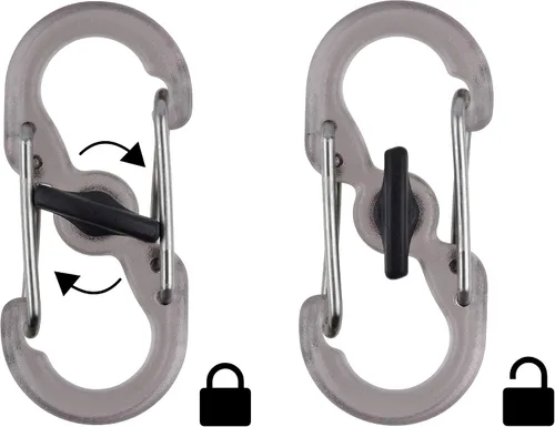 Vista 4 de Nite Ize KWB-03-R6 Key Band-It, pulsera elástica llavero con clip S-Biner, azul