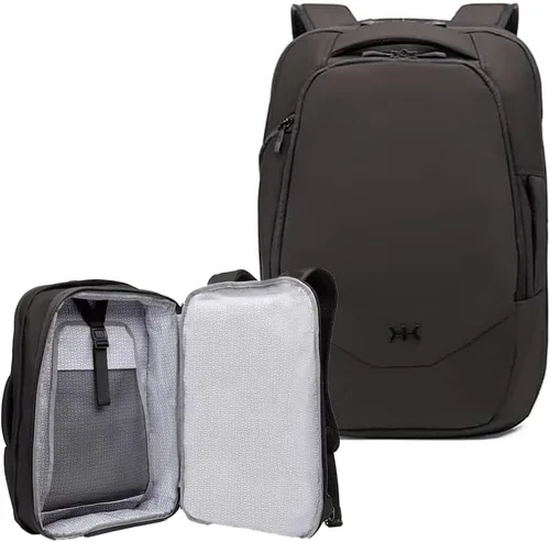 Vista 13 de Mochila portátil de viaje y trabajo ampliable de dos en uno de Knack, aprobada por la TSA, Aleación gris.