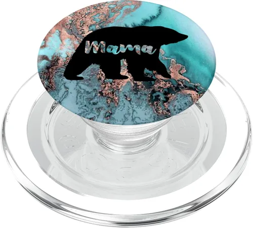 Vista 8 de Teal Rose Mama Bear Watercolor PopSockets - Agarre y soporte para teléfonos y tabletas
