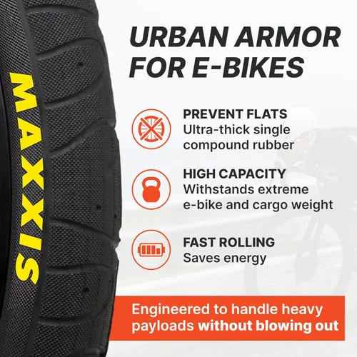Vista 2 de Anquilostoma Maxxis Compuesto único Neumático de bicicleta BMX 60 TPI, Wire Bead Casing, Bead-To-Bead Tread, Fast-Rolling on Pavement, BMX