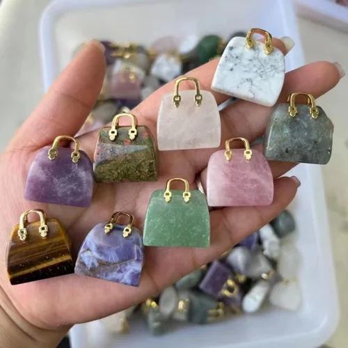 Vista 6 de 10 piezas de bolso de cristal escultura tallada a mano piedras curativas cristales curativos en forma de mano piedras de chakra, manualidades