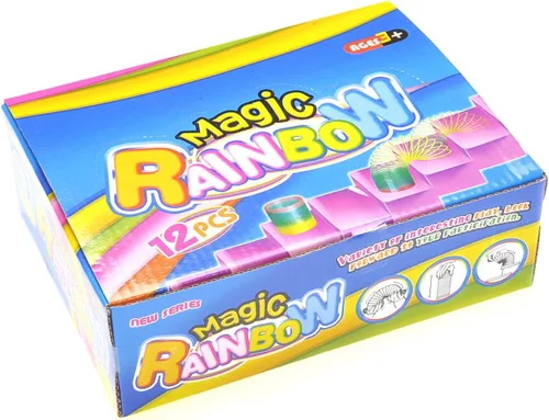 Vista 7 de PowerTRC 12 piezas de juguetes Slinky para niños, bolsas de regalo, arcoíris, Slinky, recuerdos de fiesta, juguete de primavera Slinkies