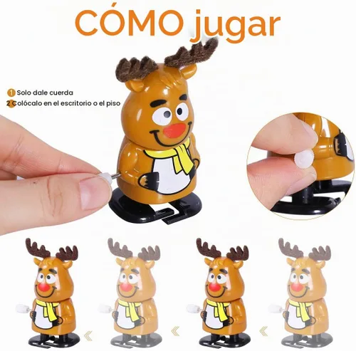 Vista 7 de Max Fun 12 piezas de relleno de calcetines de Navidad juguetes de cuerda