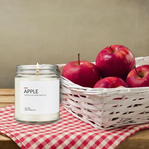 Vista 3 de 1OAK Vela de Manzana - Velas perfumadas de cera de soja (Manzana) - Velas de soja para aromatizar el hogar - Quema larga premium - Hechas a mano
