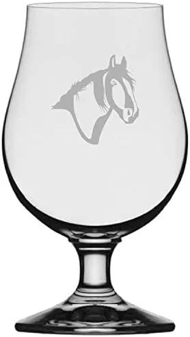 Vista 84 de Abaco Barb Body Horse - Vaso de cerveza Iona grabado (13.25 onzas)