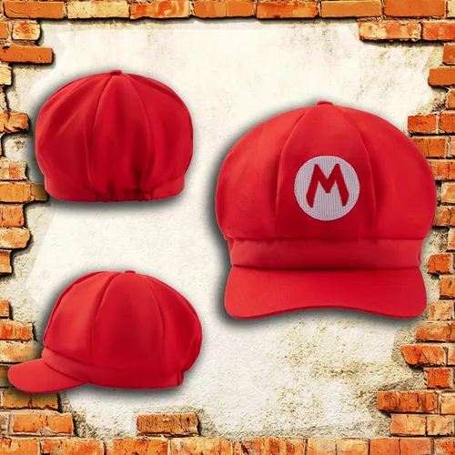 Vista 5 de Accesorios de disfraz de Super Bros para adultos, sombrero de fontanero, disfraz con bigotes y tirantes, guantes para cosplay, rojo y verde, edad