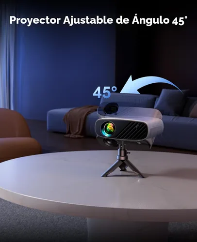 Vista 5 de Elephas – 2020 Mini Proyector de Película, 5000 LUX Full HD 1080P Proyector de Video, con 50,000 Horas de Vida de la Lámpara LED y Pantalla de 200