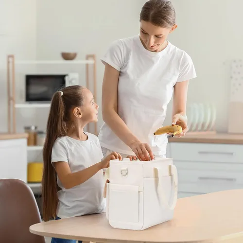 Vista 7 de Lonchera para Mujer para el Trabajo, Bolsa de Almuerzo Grande con Aislamiento Térmico a Prueba de Fugas Hielera para Adultos, Loncheras para Mujer