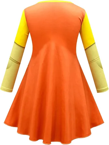 Vista 2 de Movie Game Costume for Girls Wooden Man Dress Halloween Cosplay with Mask