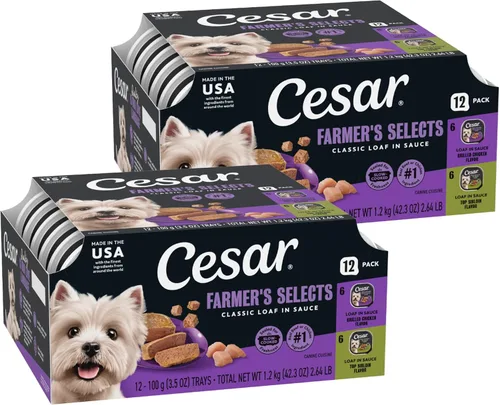 Vista 14 de Cesar - Comida húmeda gourmet para perros en paquete variado de 12 unidades (paquete de 2)