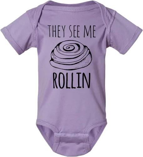 Vista 9 de Lindo mameluco, body de bebé dulce, mameluco gráfico, camisas con refranes, gris jaspeado, frío o lavanda