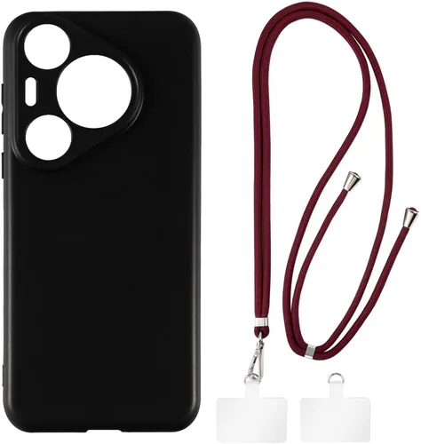 Vista 11 de Funda y cordón para Pura 70 Pro 5G - transparente+negro Funda transparente + cordón azul