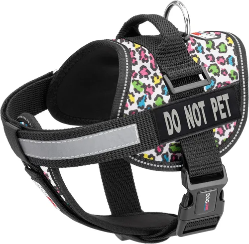 Vista 13 de Dogline Arnés de chaleco para perros y 2 parches extraíbles para no mascotas, XS/de 15 a 19 pulgadas, verde