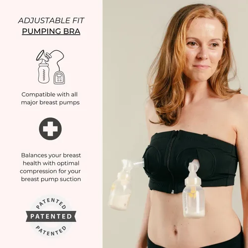 Vista 8 de Brasier de bombeo manos libres, cómodo, ajustable, personalizable, convierte el sujetador de lactancia o el sujetador de maternidad en sujetador