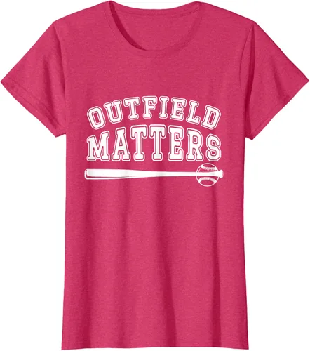 Vista 9 de Playing Baseball Outfield Matters - Camiseta Baseball Outfields Funny, Rojo