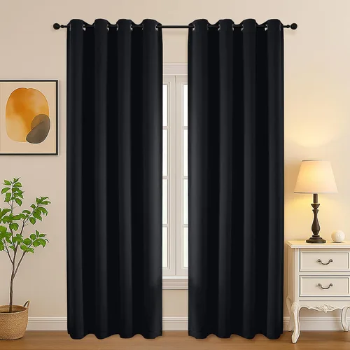 Vista 23 de Simplebrand Juego de 2 paneles de cenefa aguamarina para ventana de cocina de 14 pulgadas de largo, cortinas de oscurecimiento de habitación