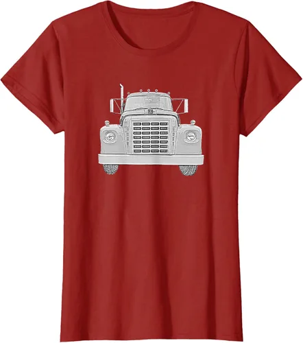 Vista 44 de Camiseta clásica de camión pesado International Harvester IH Loadstar, Negro, S