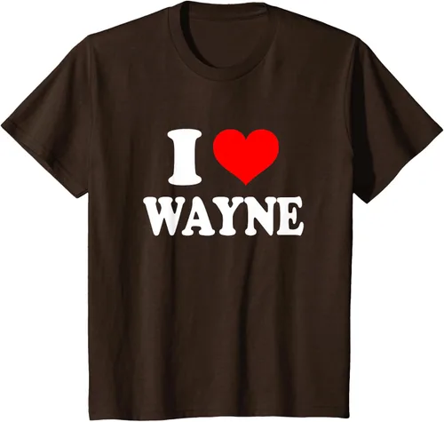 Vista 31 de Wayne - Camiseta I Heart Wayne - I Love Wayne, Negro, S