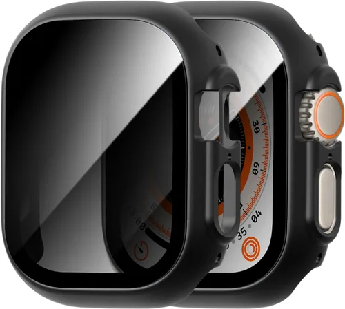 Vista 9 de Paquete de 2 fundas protectoras de pantalla para Apple Watch SE 2025 SE Series 6 5 4 SE de 40mm, protector de vidrio Anti-Espía, cubierta rígida