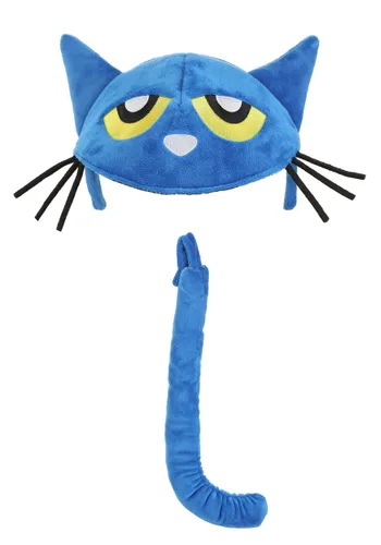 Vista 4 de Kit de Disfraz con Diadema de Cara y Cola de Pete the Cat Multicolor