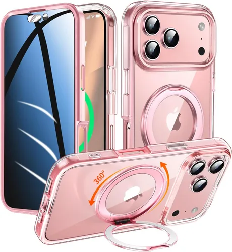 Vista 16 de Funda de privacidad para iPhone 13/iPhone 14 con soporte de 360° [protector de pantalla antiespía integrado] [compatible con MagSafe]