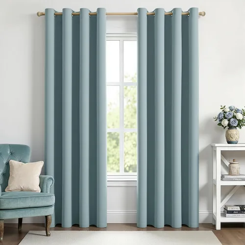 Vista 83 de MIULEE Cortinas opacas para dormitorio o sala de estar, juego de 2 paneles de cortina para ventana con aislamiento térmico y bloqueo de luz