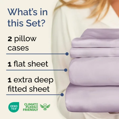 Vista 685 de Extra Deep Twin XL Sheet Set - 3 Piece College Dorm Room - White 01-Blanco