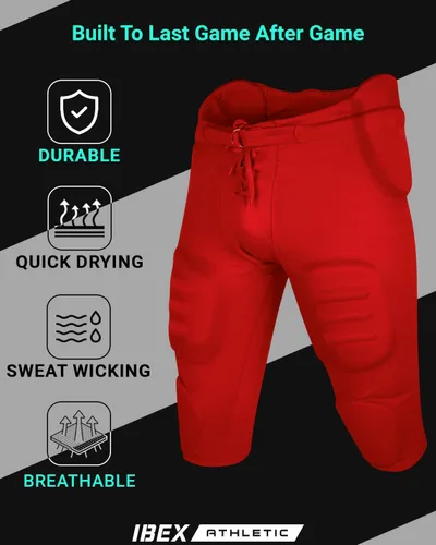 Vista 6 de Pantalones de fútbol integrados para adultos, pantalones de práctica de fútbol para hombre con almohadillas integradas