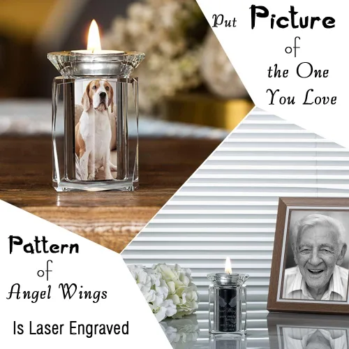 Vista 5 de IFOLAINA Urna Pequeña Alas de Ángel Urnas en Miniatura Cenizas de Cristal Mamá Portador de Recuerdo de Cremación para Cenizas Papá Adulto Hombre