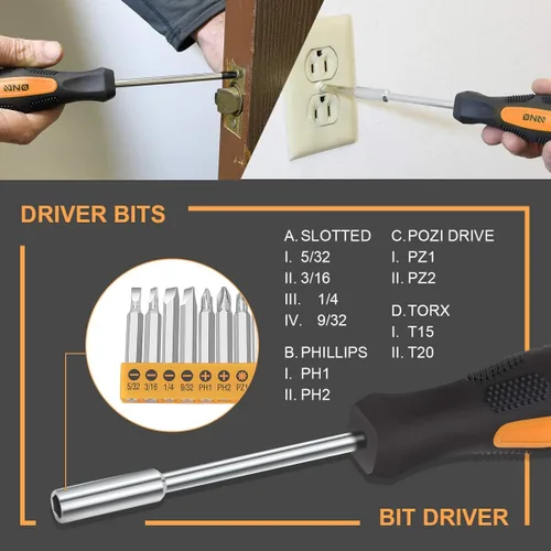Vista 5 de DNA MOTORING 27pcs 12V 1300mAh Juego de taladro inalámbrico, taladro Driver Kit de herramientas para el hogar Juego de herramientas combinadas, Kit